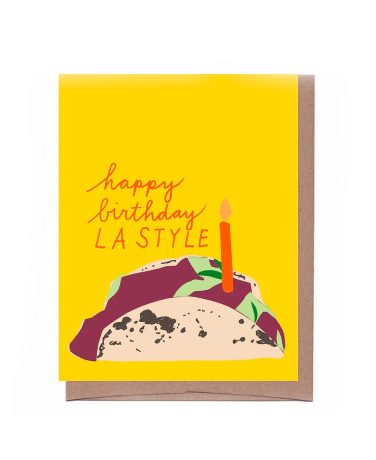 la style taco birthday card