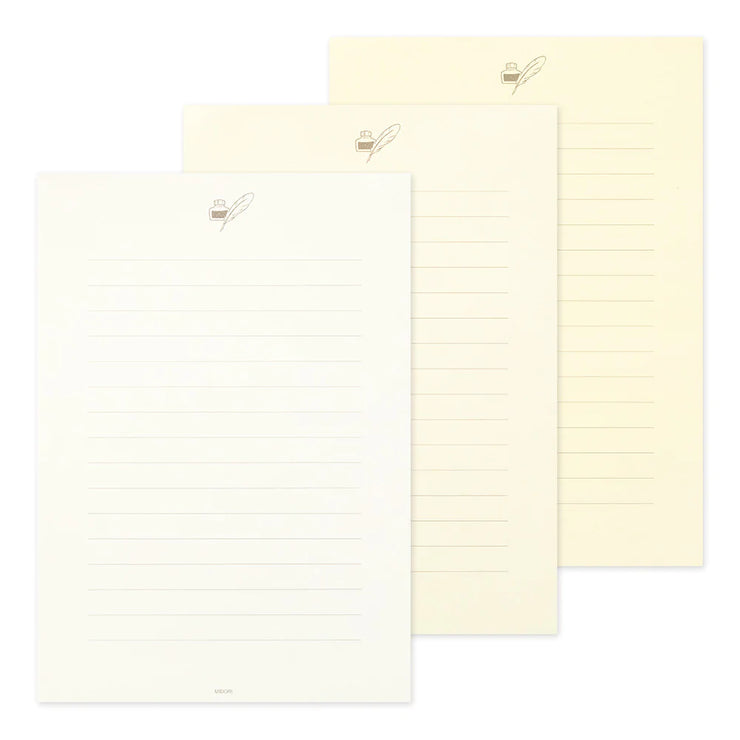 giving a5 letter pads and envelopes - white, blue, or brown
