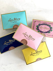 louis sherry 2 piece chocolate tins - assorted colors