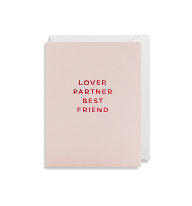lover partner best friend card