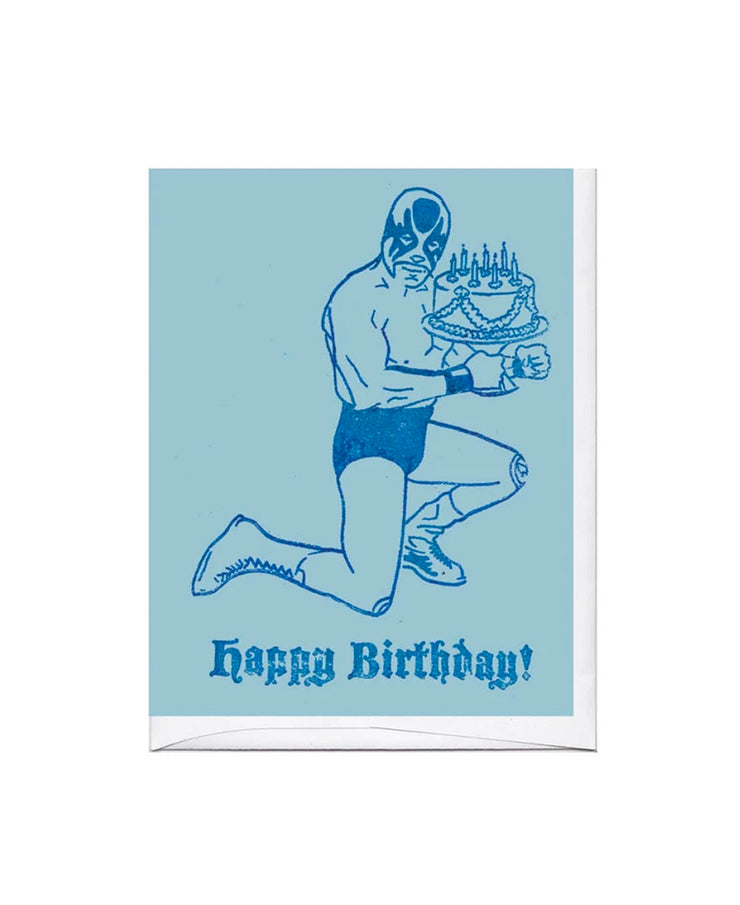 luchador birthday card