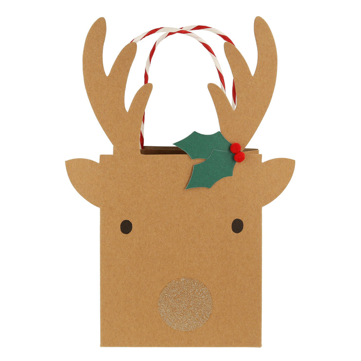 medium reindeer gift bags (set of 2)