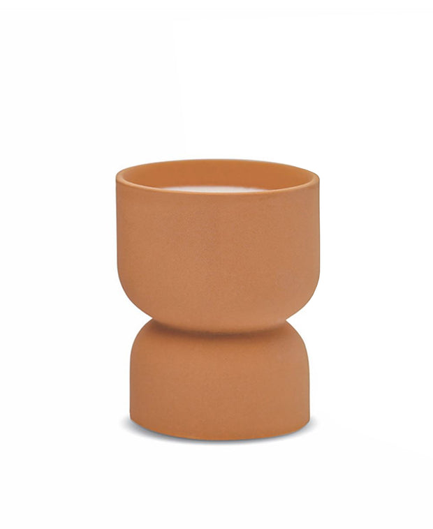 form matte 6 oz hourglass textured ceramic candles