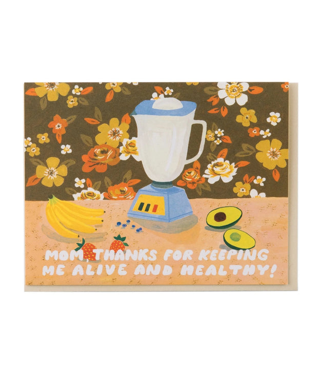 mom healthy smoothie card