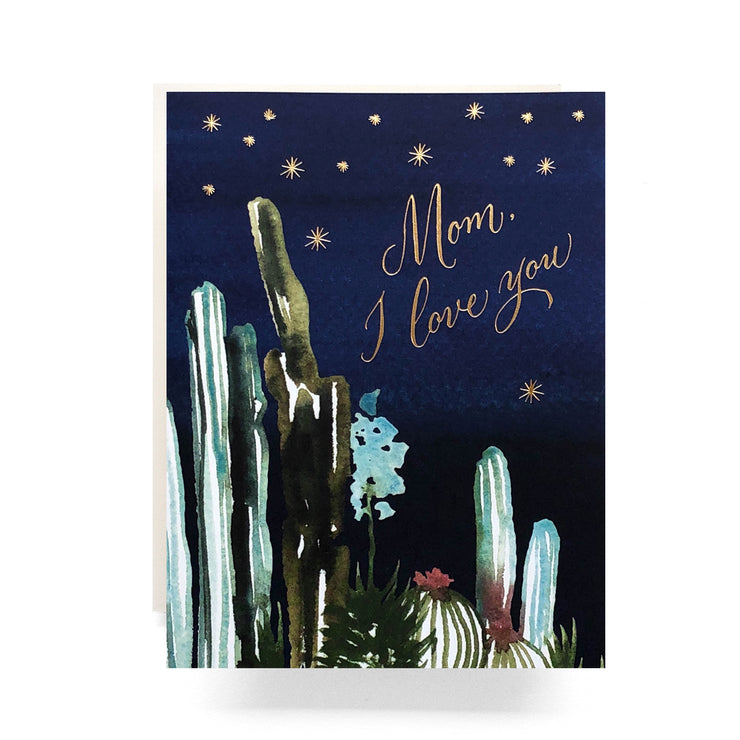 night cactus mom I love you card