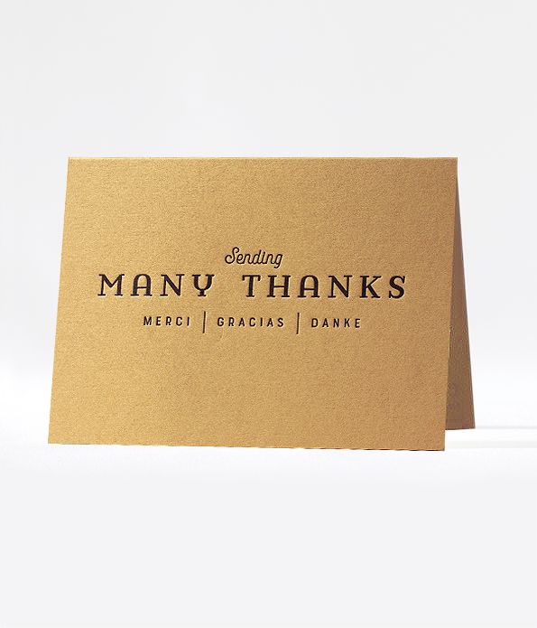 multiways thanks cards - set of 6