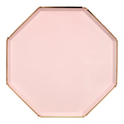 octagon plates with gold borders - various colors & sizes