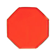 octagon plates with gold borders - various colors & sizes