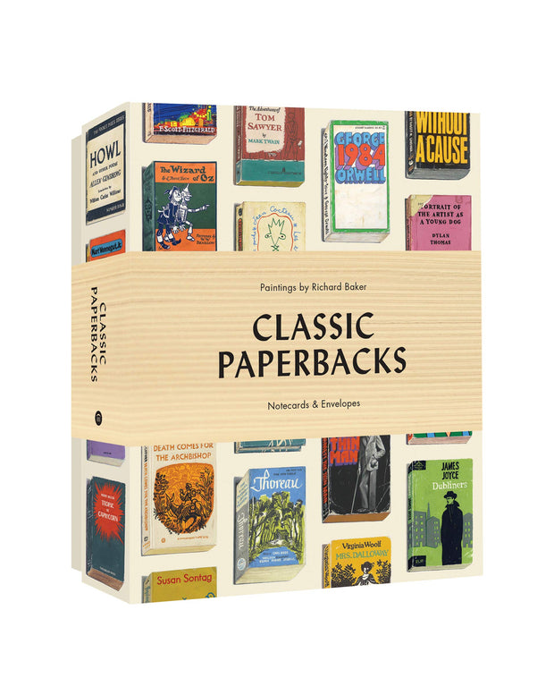 classic paperback book notecards - set of 12