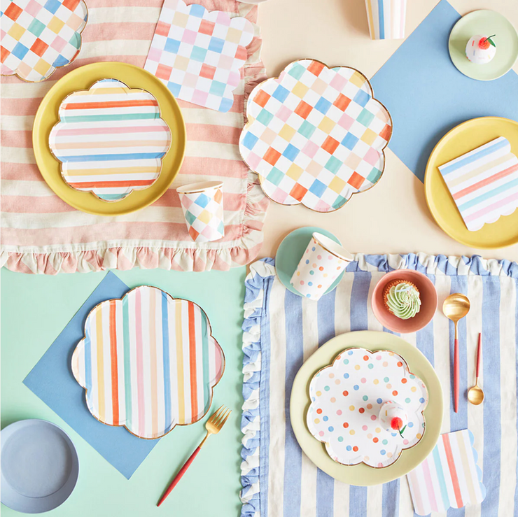 colorful pattern plates - dinner or side