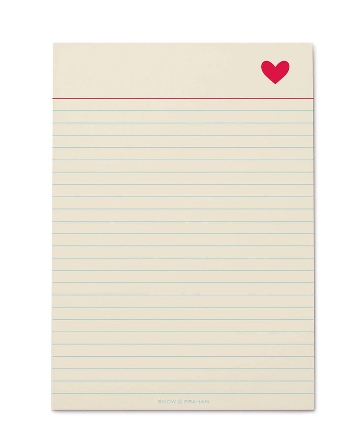 heart notepad