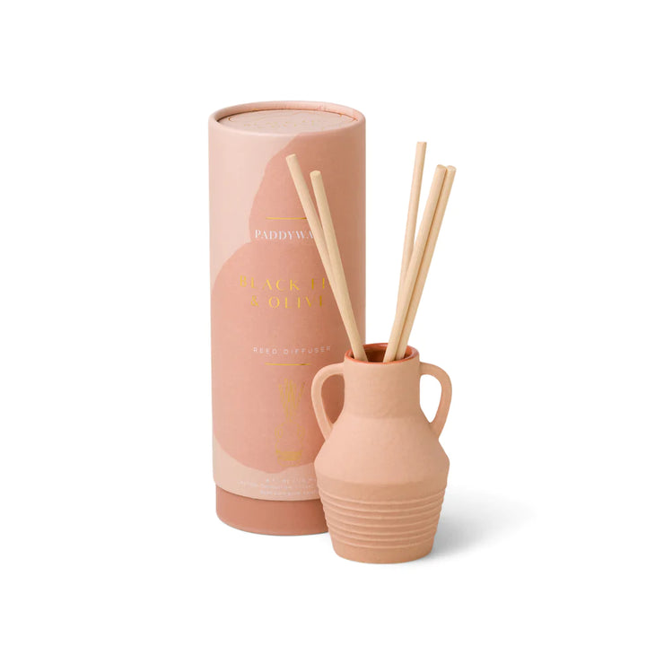 santorini ceramic diffuser - black fig & olive or raw clay & pear