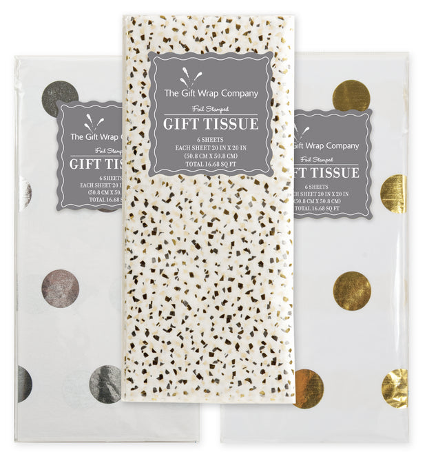 silver & gold foil tissue papers