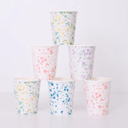 speckled party cups - set of 8