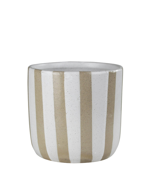 cielo ceramic cachepot - stripes