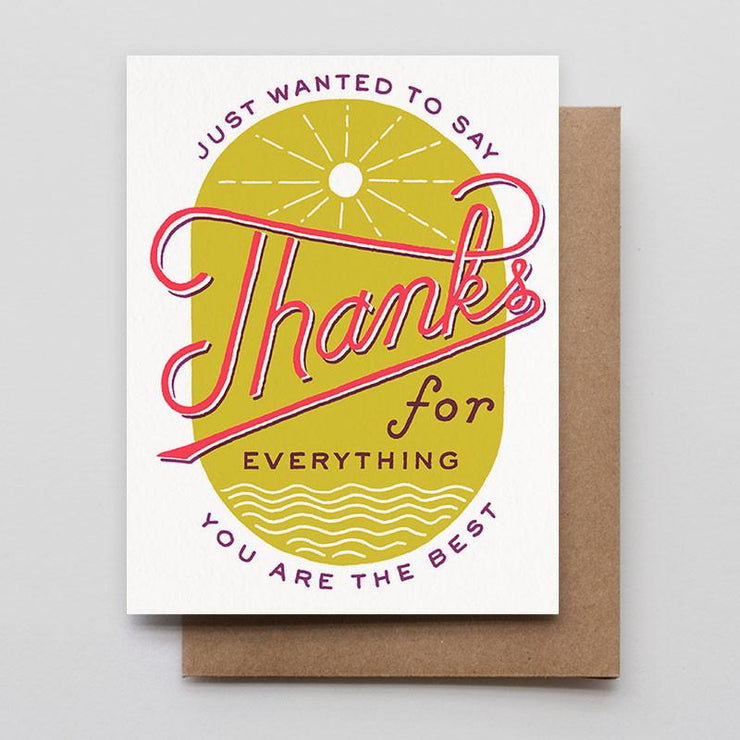 sun & sea thanks cards - single or set of 6