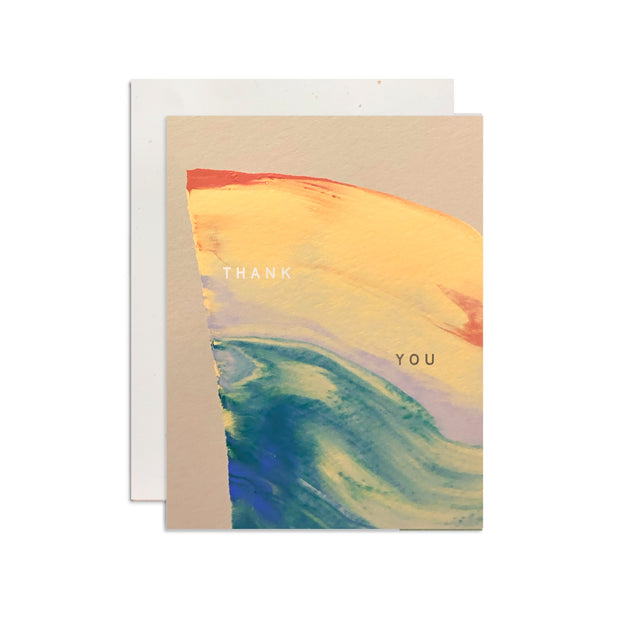 sunset thank you card - single or set of 6