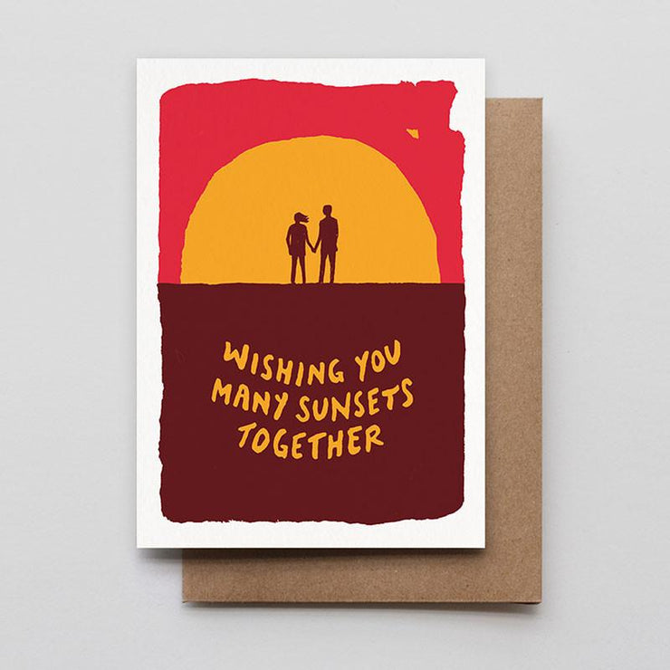 wishing you many sunsets together card