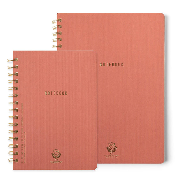 terracotta twin wire lined notebooks - various sizes