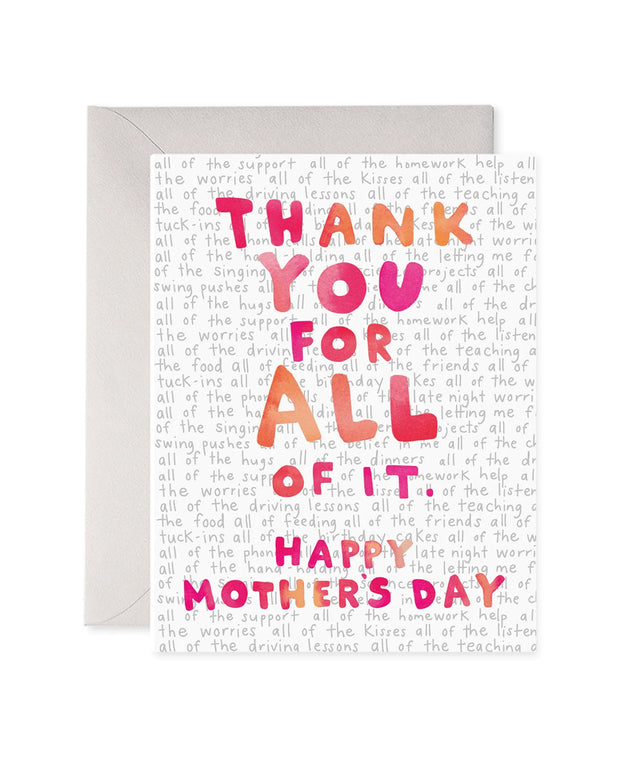 for all of it card mother's day card