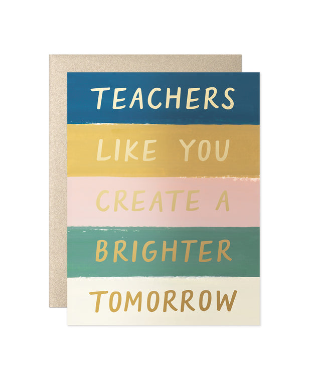 teacher brighter tomorrow card