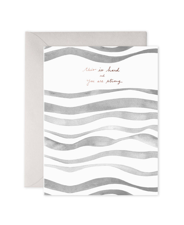 grey waves sympathy & encouragement card