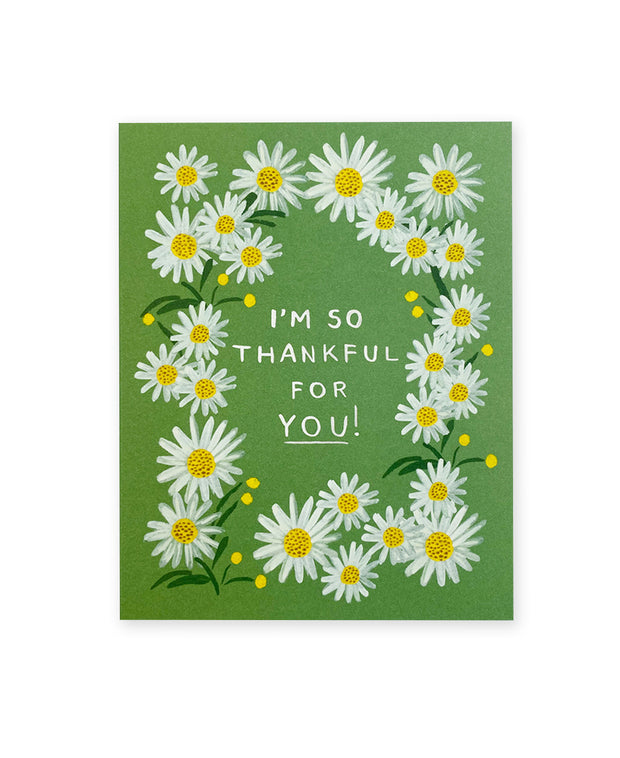 daisies thankful for you card