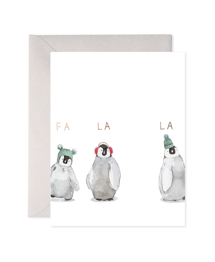cozy penguins card - single or set of 6