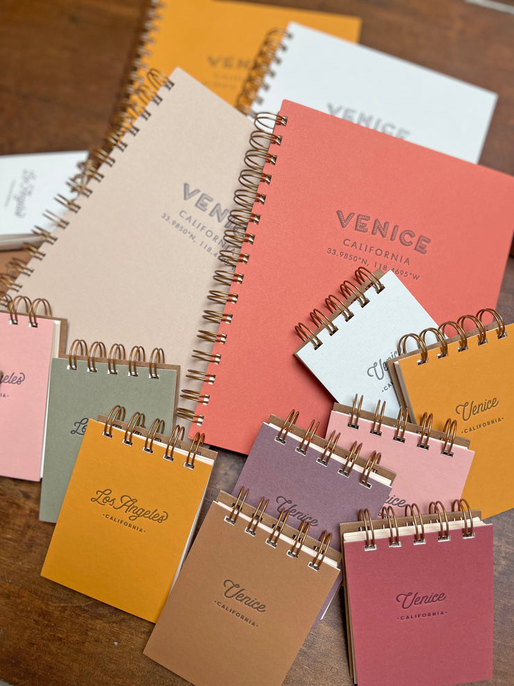 los angeles script mini jotter notebooks - various colors