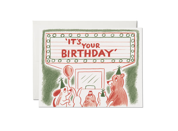 birthday marquee card