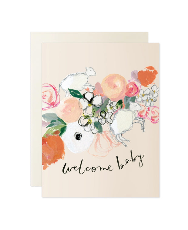 lamb welcome baby card