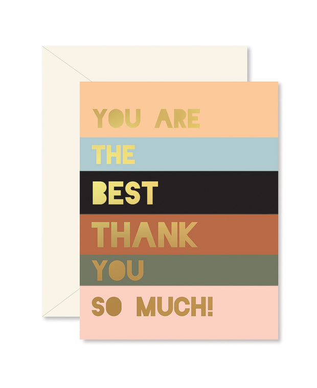 colorblock thank you card