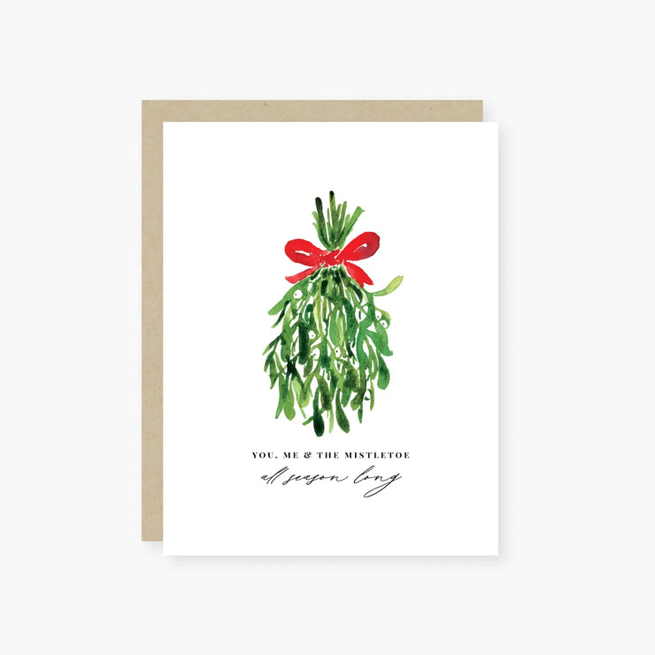 you, me and the mistletoe card